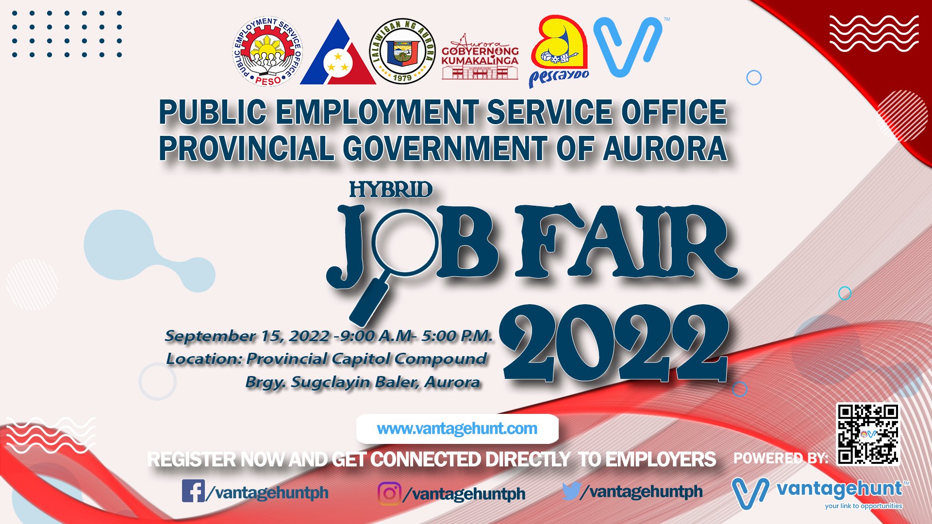 Provincial Government of Aurora Hybrid Job Fair 2022 Banner Vantagehunt